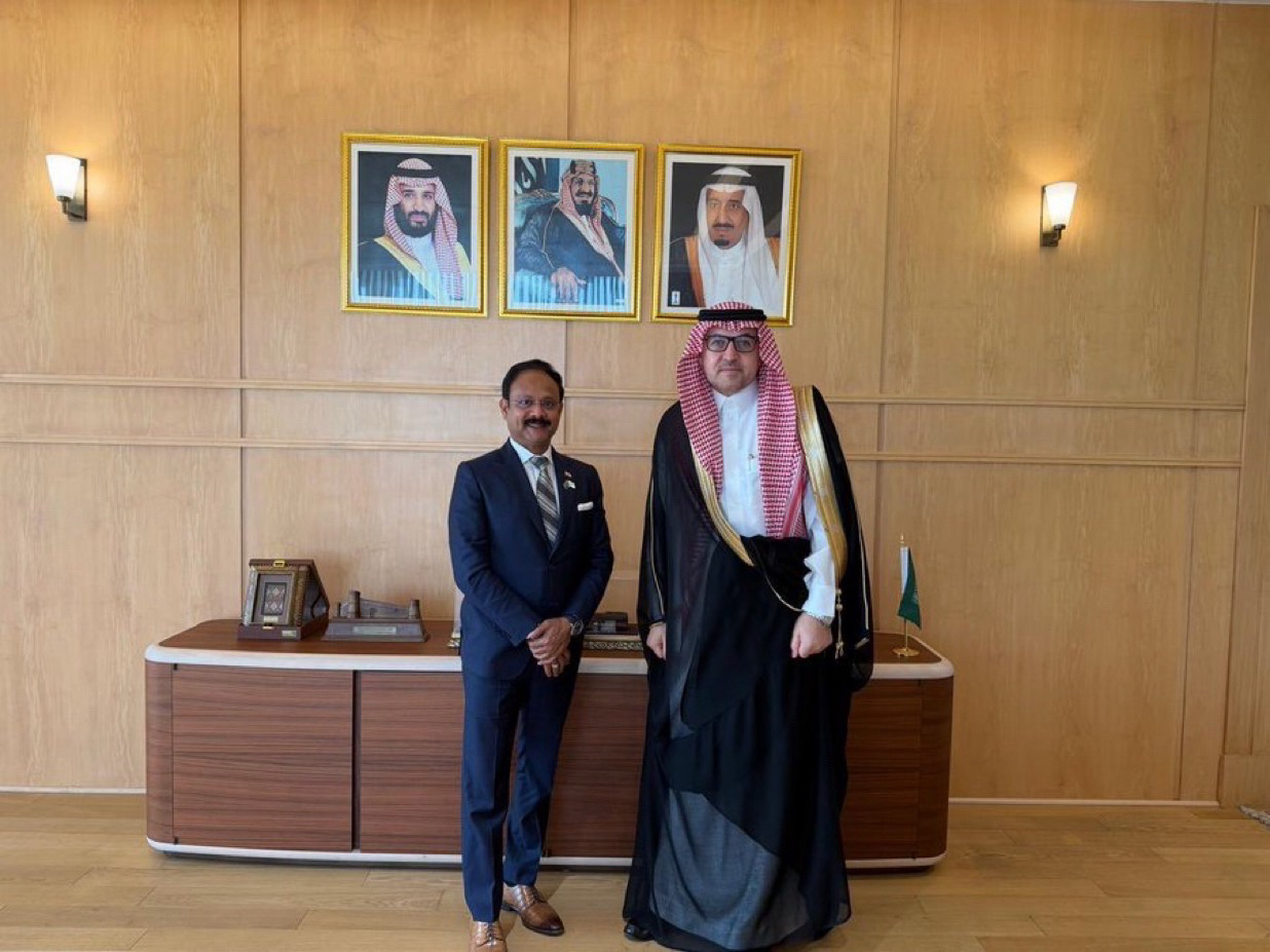 H.E. Ambassador Haytham Al-Malki received Dr. Siddeek Ahmed, Chair of the Indian side of the Saudi–India Business Council, 